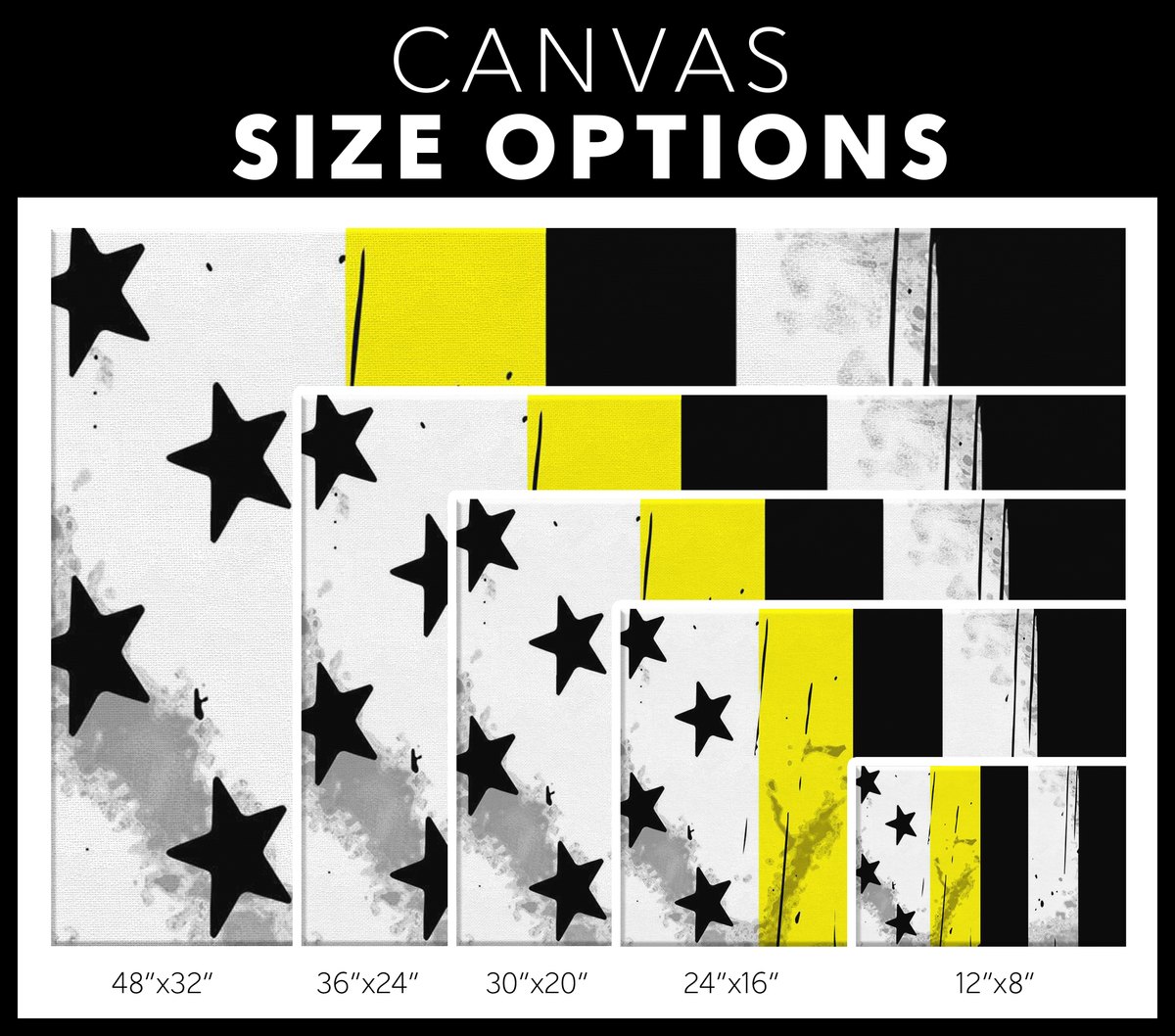Thin Yellow Line Canvas - view 3